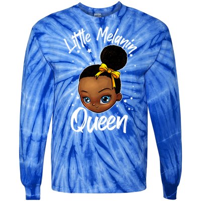 Funny Little Melanin Gift Black History Magic Gift Tie-Dye Long Sleeve Shirt