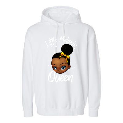 Funny Little Melanin Gift Black History Magic Gift Garment-Dyed Fleece Hoodie