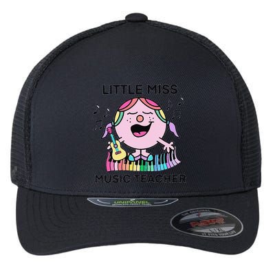 Funny Listle Miss Music Teacher Flexfit Unipanel Trucker Cap