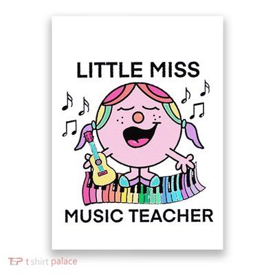 Funny Listle Miss Music Teacher Poster