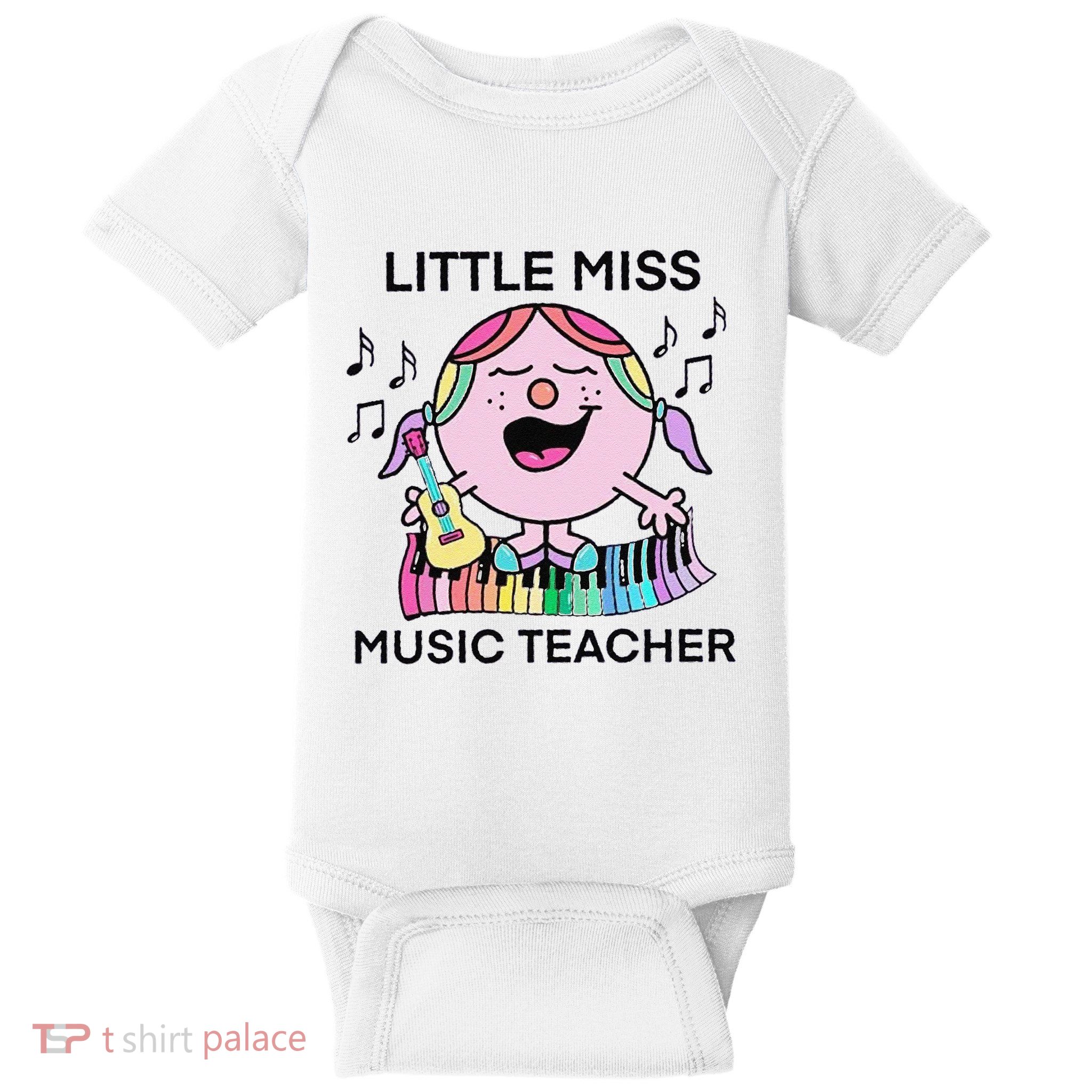 Funny Listle Miss Music Teacher Baby Bodysuit