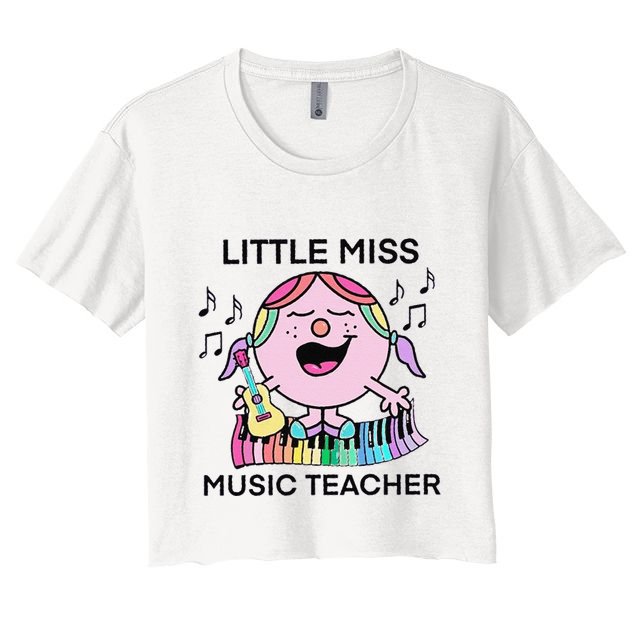 Funny Listle Miss Music Teacher Crop Top