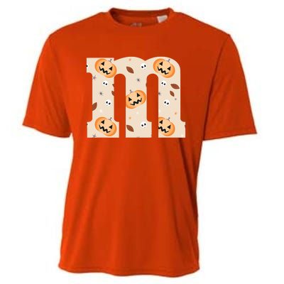 Funny Letter M Groups Halloween Team Costume Cooling Performance Crew T-Shirt