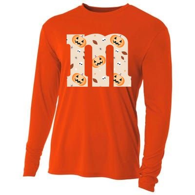 Funny Letter M Groups Halloween Team Costume Cooling Performance Long Sleeve Crew