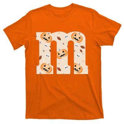 Funny Letter M Groups Halloween Team Costume T-Shirt