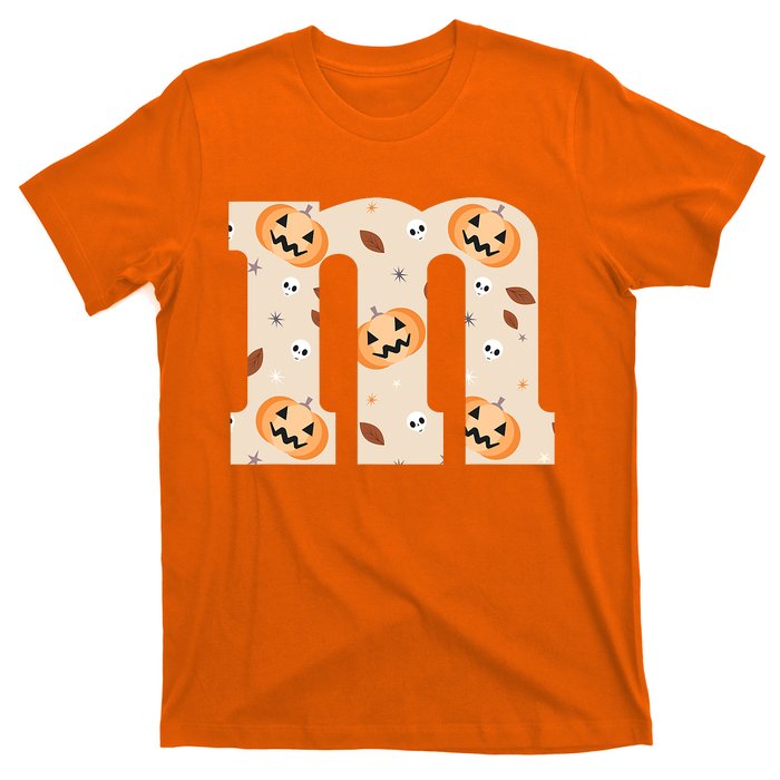 Funny Letter M Groups Halloween Team Costume T-Shirt