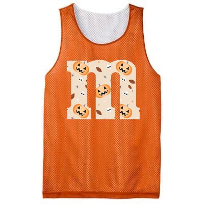 Funny Letter M Groups Halloween Team Costume Mesh Reversible Basketball Jersey Tank