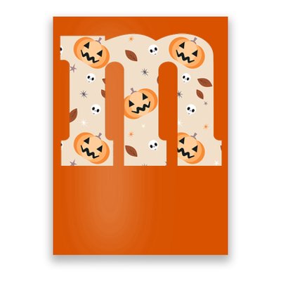 Funny Letter M Groups Halloween Team Costume Poster