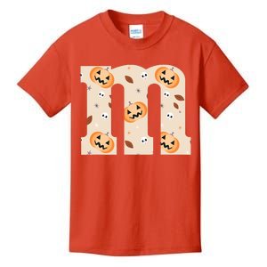 Funny Letter M Groups Halloween Team Costume Kids T-Shirt