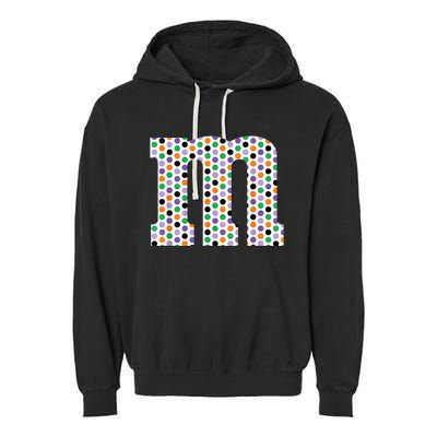 Funny Letter M Groups Halloween Team Costume Funny Design Garment-Dyed Fleece Hoodie