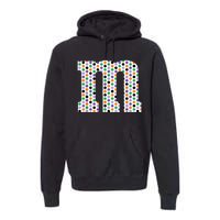 Funny Letter M Groups Halloween Team Costume Funny Design Premium Hoodie