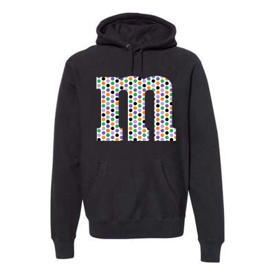 Funny Letter M Groups Halloween Team Costume Funny Design Premium Hoodie