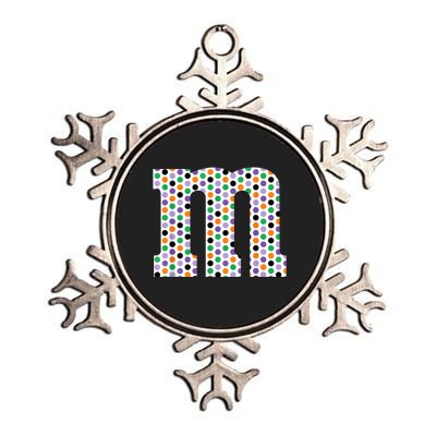 Funny Letter M Groups Halloween Team Costume Funny Design Metallic Star Ornament