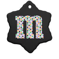 Funny Letter M Groups Halloween Team Costume Funny Design Ceramic Star Ornament