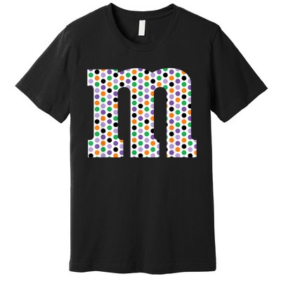 Funny Letter M Groups Halloween Team Costume Funny Design Premium T-Shirt