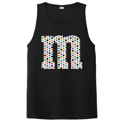 Funny Letter M Groups Halloween Team Costume Funny Design PosiCharge Competitor Tank