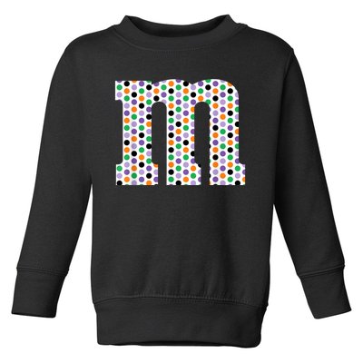 Funny Letter M Groups Halloween Team Costume Funny Design Toddler Sweatshirt