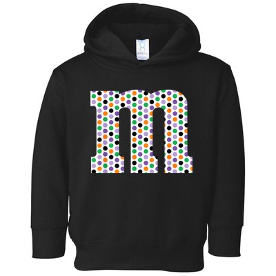 Funny Letter M Groups Halloween Team Costume Funny Design Toddler Hoodie