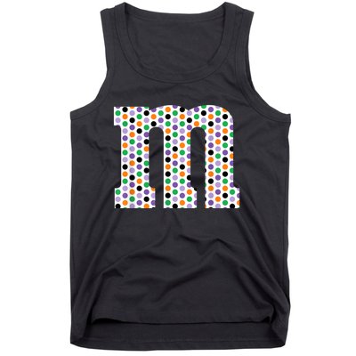 Funny Letter M Groups Halloween Team Costume Funny Design Tank Top