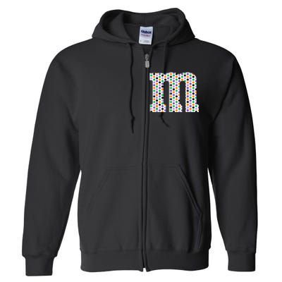 Funny Letter M Groups Halloween Team Costume Funny Design Full Zip Hoodie