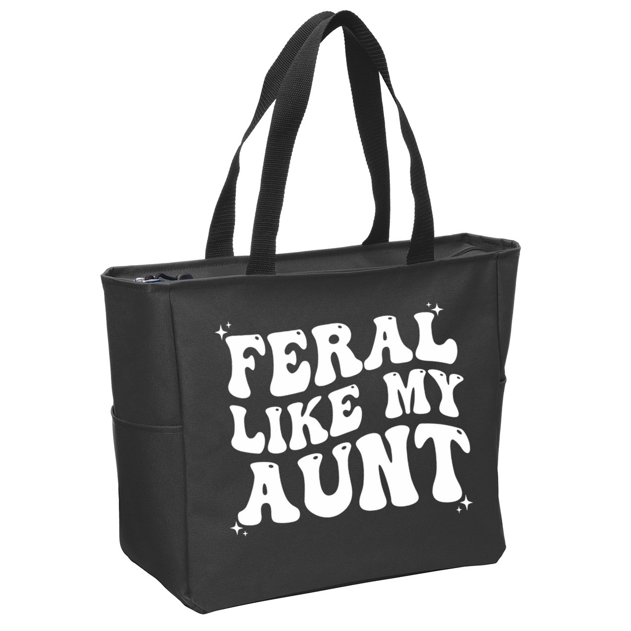 Feral Like My Aunt Zip Tote Bag