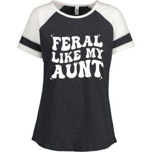 Feral Like My Aunt Enza Ladies Jersey Colorblock Tee