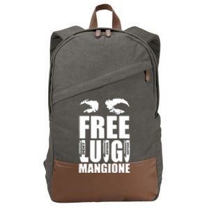 Free Luigi Mangione Deny Defend Depose Cotton Canvas Backpack