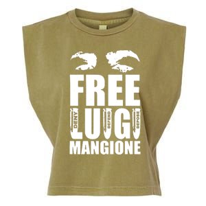 Free Luigi Mangione Deny Defend Depose Garment-Dyed Women's Muscle Tee