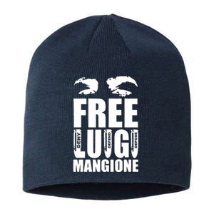 Free Luigi Mangione Deny Defend Depose Sustainable Beanie