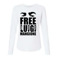 Free Luigi Mangione Deny Defend Depose Womens Cotton Relaxed Long Sleeve T-Shirt