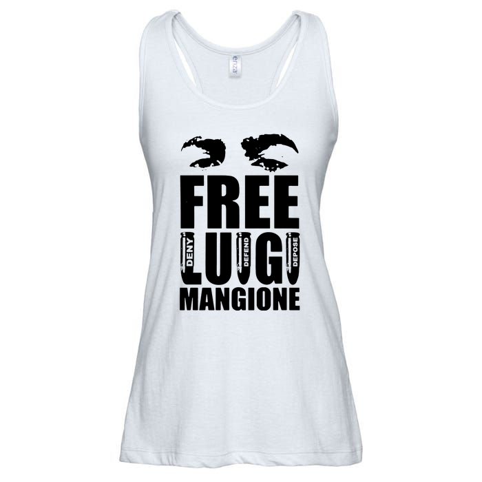 Free Luigi Mangione Deny Defend Depose Ladies Essential Flowy Tank