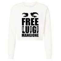 Free Luigi Mangione Deny Defend Depose Cropped Pullover Crew