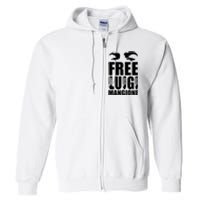 Free Luigi Mangione Deny Defend Depose Full Zip Hoodie