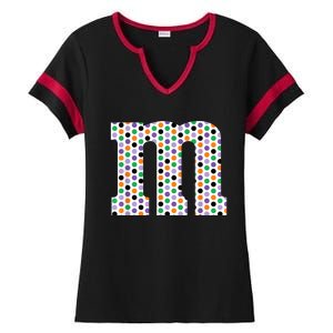 Funny Letter M Groups Halloween Team Costume Ladies Halftime Notch Neck Tee