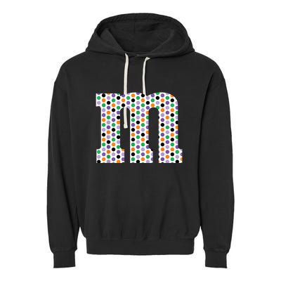 Funny Letter M Groups Halloween Team Costume Garment-Dyed Fleece Hoodie