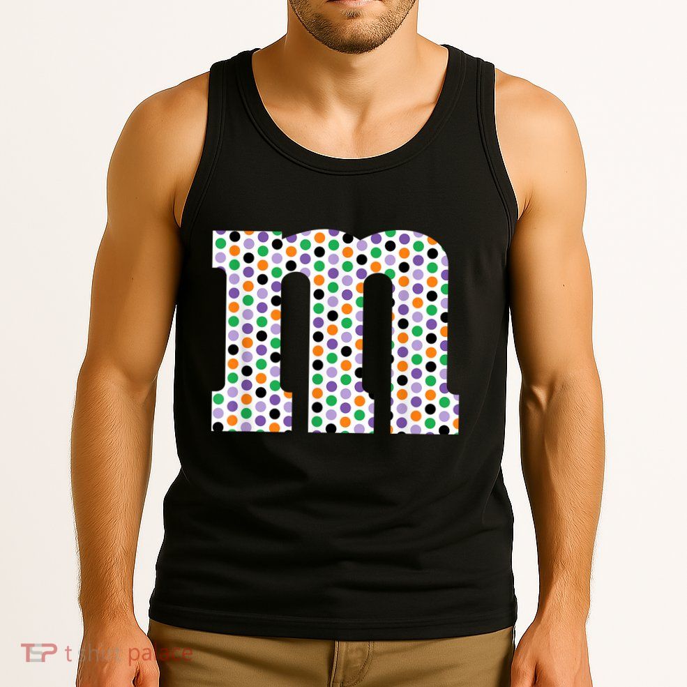 Funny Letter M Groups Halloween Team Costume Tank Top