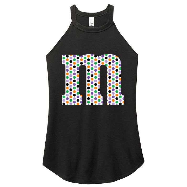 Funny Letter M Groups Halloween Team Costume Women's Perfect Tri Rocker Tank
