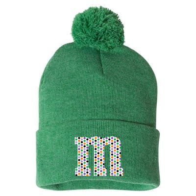 Funny Letter M Groups Halloween Team Costume Pom Pom 12in Knit Beanie