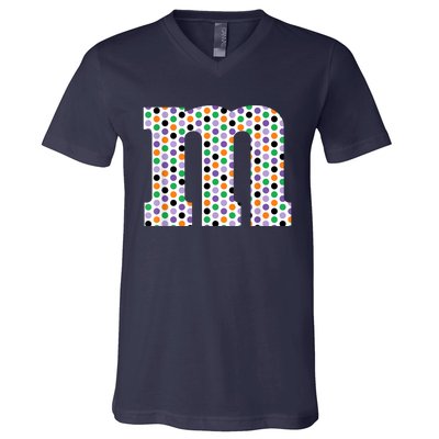 Funny Letter M Groups Halloween Team Costume V-Neck T-Shirt