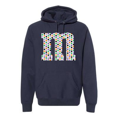 Funny Letter M Groups Halloween Team Costume Premium Hoodie