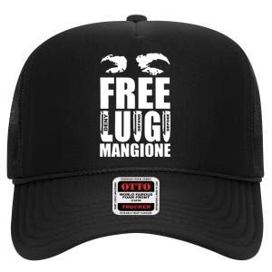 Free Luigi Mangione Deny Defend Depose High Crown Mesh Back Trucker Hat