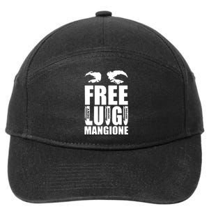 Free Luigi Mangione Deny Defend Depose 7-Panel Snapback Hat