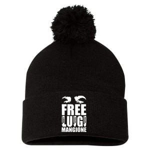 Free Luigi Mangione Deny Defend Depose Pom Pom 12in Knit Beanie