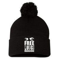 Free Luigi Mangione Deny Defend Depose Pom Pom 12in Knit Beanie