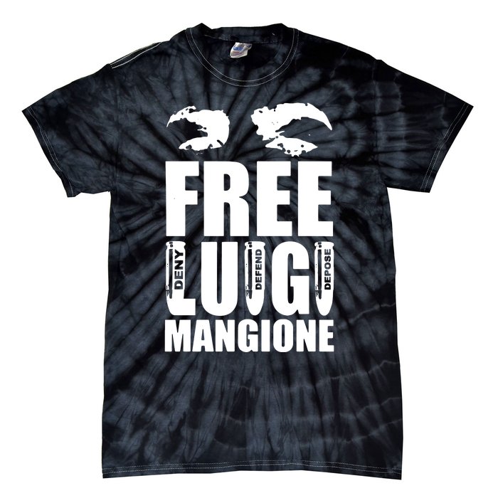 Free Luigi Mangione Deny Defend Depose Tie-Dye T-Shirt