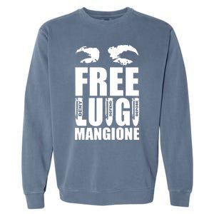 Free Luigi Mangione Deny Defend Depose Garment-Dyed Sweatshirt