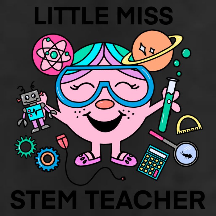 Funny Little Miss Stem Teacher 7 Panel Mesh Trucker Snapback Hat