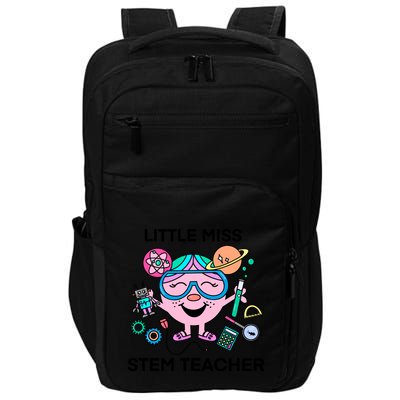 Funny Little Miss Stem Teacher Impact Tech Backpack