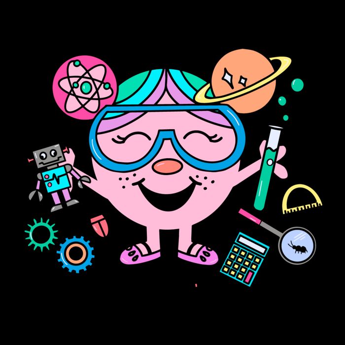 Funny Little Miss Stem Teacher Drawstring Bag