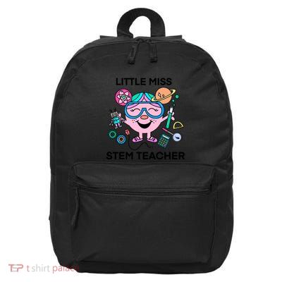 Funny Little Miss Stem Teacher 16 in Basic Backpack
